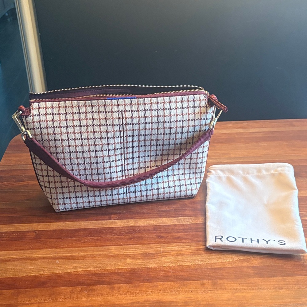 Rothy's Daily Crossbody, Malbec Grid, NWOT